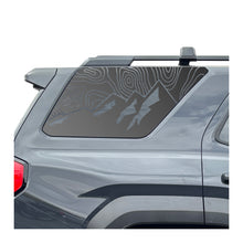 Load image into Gallery viewer, Topography Map with mountains Decal for 2025 Toyota 4Runner Windows - Matte Black
