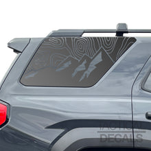 Load image into Gallery viewer, Topography Map with mountains Decal for 2025 Toyota 4Runner Windows - Matte Black
