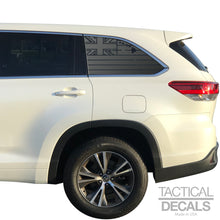 Load image into Gallery viewer, State of Hawaii Flag Decal for 2014-2019 Toyota Highlander Rear Windows - Matte Black
