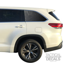 Load image into Gallery viewer, Topography Map Decals for 2014-2019 Toyota Highlander 3rd Windows - Matte Black
