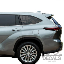 Load image into Gallery viewer, USA Flag with Mountain Scene Decals 2020 - 2025 Toyota Highlander Rear Windows - Matte Black
