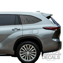Load image into Gallery viewer, Topography Mountain Scene Decals 2020 - 2025 Toyota Highlander Rear Windows - Matte Black
