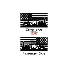 Load image into Gallery viewer, USA Flag w/ Mountain Bear Scene Decal for 2023 - 2024 Toyota Sequoia Rear Windows - Matte Black
