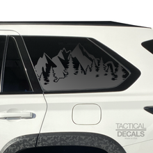 Load image into Gallery viewer, Outdoor Mountain Scene Decal for 2023 - 2024 Toyota Sequoia Rear Windows - Matte Black
