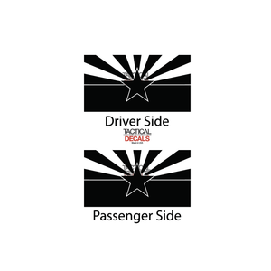 State of Arizona Flag Decal for 2023 - 2024 Toyota Sequoia Rear Windows - Matte Black
