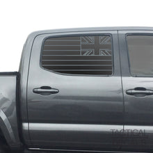 Load image into Gallery viewer, State of Hawaii Flag Decal for 2016 - 2023 Toyota Tacoma Rear Door Windows - Matte Black
