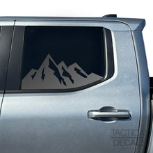 Load image into Gallery viewer, Mountain Scene Decals for 2024+ Toyota Tacoma Rear Door Windows - Matte Black

