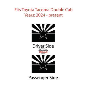 State of Arizona Flag Decal for 2024+ Toyota Tacoma Rear Door Windows - Matte Black