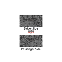 Load image into Gallery viewer, Topography Map Decals Fits 1999-2004 Jeep Grand Cherokee - Matte Black
