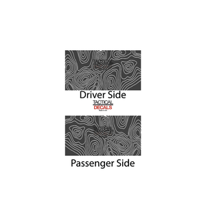 Topography Map Decals Fits 1999-2004 Jeep Grand Cherokee - Matte Black