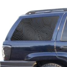 Load image into Gallery viewer, Topography Map Decals Fits 1999-2004 Jeep Grand Cherokee - Matte Black
