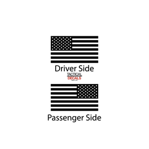 USA Flag Decal for 2021-2023 Jeep Grand Cherokee L 3rd Windows - Matte Black