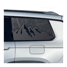 Load image into Gallery viewer, Topography with Mountain Design Decal for 2021-2025 Jeep Grand Cherokee L 3rd Windows - Matte Black
