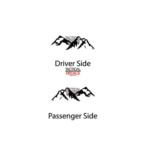 Mountain scene Decal for 2021-2023 Jeep Grand Cherokee Non-L 3rd Windows - Matte Black