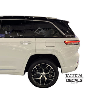 Mountain scene Decal for 2021-2023 Jeep Grand Cherokee Non-L 3rd Windows - Matte Black