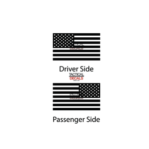 USA Flag Decal for 2021-2023 Jeep Grand Cherokee Non-L 3rd Windows - Matte Black