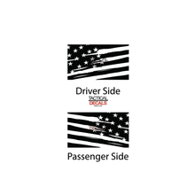 Load image into Gallery viewer, Distressed USA Flag Decal for 2021-2023 Jeep Grand Cherokee Non-L 3rd Windows - Matte Black
