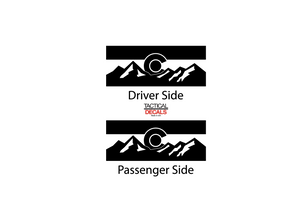 State of Colorado Flag Decal for 2021 - 2023 Ford Bronco 2-Door Windows - Matte Black
