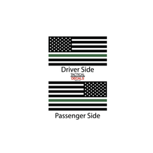 Load image into Gallery viewer, USA Flag with Green Line Decal for 2015-2020 Chevy Tahoe 3rd Windows - Matte Black
