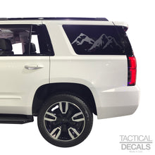 Load image into Gallery viewer, Mountain Scene Decal for 2015-2020 Chevy Tahoe 3rd Windows - Matte Black
