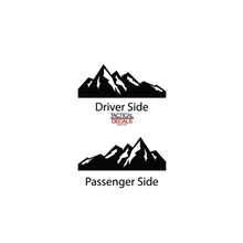 Load image into Gallery viewer, Mountain Design II Decal for 2021 - 2023 Chevy Tahoe 3rd Windows - Matte Black
