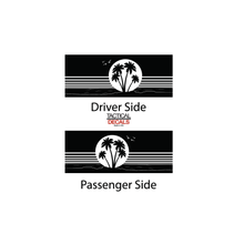 Load image into Gallery viewer, Beach Scene Decal for 2021 - 2023 Chevy Tahoe 3rd Windows - Matte Black

