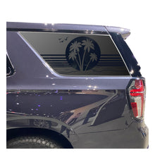 Load image into Gallery viewer, Beach Scene Decal for 2021 - 2023 Chevy Tahoe 3rd Windows - Matte Black
