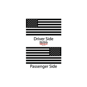 USA Flag Decal for 2018 - 2024 Ford Expedition 3rd Windows - Matte Black