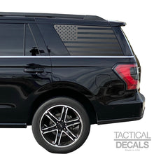 Load image into Gallery viewer, USA Flag Decal for 2018 - 2023 Ford Expedition 3rd Windows - Matte Black
