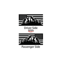 Load image into Gallery viewer, USA Flag w/ Mountain Scene Decal for 2018 - 2024 Ford Expedition 3rd Windows - Matte Black
