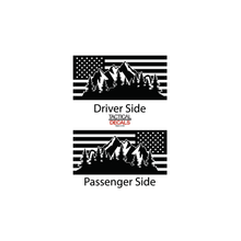 Load image into Gallery viewer, USA Flag w/ Mountain Scene Decal for 2018 - 2023 Ford Expedition 3rd Windows - Matte Black
