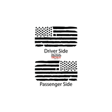 Load image into Gallery viewer, Distressed USA Flag Decal for 2018 - 2023 Ford Expedition 3rd Windows - Matte Black
