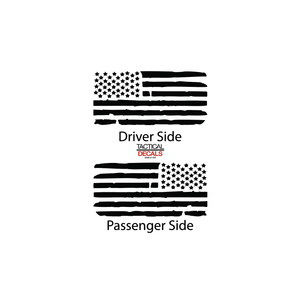 Distressed USA Flag Decal for 2018 - 2023 Ford Expedition 3rd Windows - Matte Black