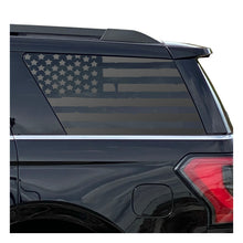 Load image into Gallery viewer, Distressed USA Flag Decal for 2018 - 2023 Ford Expedition 3rd Windows - Matte Black
