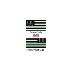 Load image into Gallery viewer, USA Flag with Green Line Decal for 2021 - 2023 Ford Bronco 4-Door Windows - Matte Black
