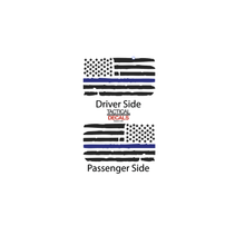 Load image into Gallery viewer, Distressed USA Flag  Decal for 2021 - 2023 Ford Bronco 4-Door Windows - Matte Black
