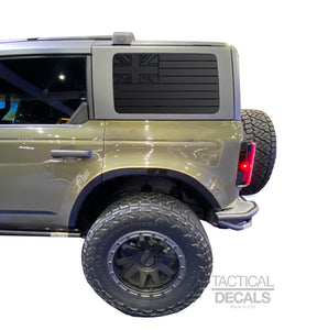 State of Hawaii Decals for 2021 - 2023 Ford Bronco 4-Door Windows - Matte Black