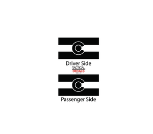 State of Colorado Decals for 2021 - 2023 Ford Bronco 4-Door Windows - Matte Black