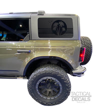 Load image into Gallery viewer, Beach Scene Palm Trees Decal for 2021 - 2023 Ford Bronco 4-Door Windows - Matte Black
