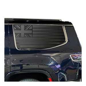 State of Hawaii Flag Design Decal for 2022-2023 Jeep Grand Wagoneer 3rd Windows - Matte Black