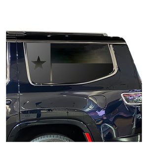 State of Texas Flag Design Decal for 2022-2023 Jeep Grand Wagoneer 3rd Windows - Matte Black