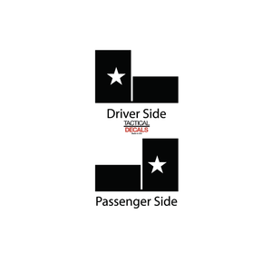 State of Texas Flag Decal for 2010-2022 Lexus GX460 3rd Windows - Matte Black