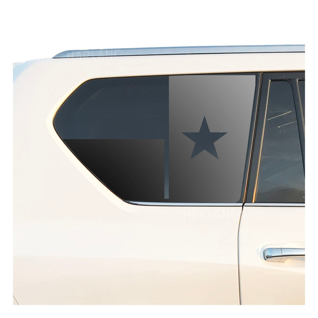 State of Texas Flag Decal for 2010-2022 Lexus GX460 3rd Windows - Matte Black