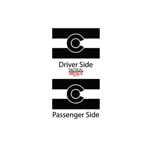 State of Colorado Flag Decal for 2010-2022 Lexus GX460 3rd Windows - Matte Black