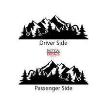 Load image into Gallery viewer, Tactical Decals Outdoors Mountain Scene Decal for 2020 Ford Explorer 3rd Windows - Matte Black
