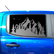 Load image into Gallery viewer, Tactical Decals Outdoors Mountain Scene Decal for 2020 Ford Ranger Rear door Windows - Matte Black 
