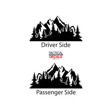 Load image into Gallery viewer, Tactical Decals Outdoor Mountain Scene Decal for 2016 - 2020 Toyota tacoma Rear Door Windows - Matte Black
