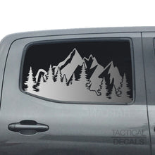 Load image into Gallery viewer, Tactical Decals Outdoor Mountain Scene Decal for 2016 - 2020 Toyota tacoma Rear Door Windows - Matte Black
