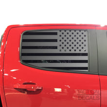 Load image into Gallery viewer, USA Flag Decal for 2014-2020 Chevy Colorado Rear Door Windows - Matte Black
