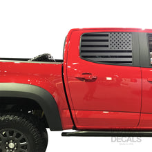 Load image into Gallery viewer, USA Flag Decal for 2014-2020 Chevy Colorado Rear Door Windows - Matte Black
